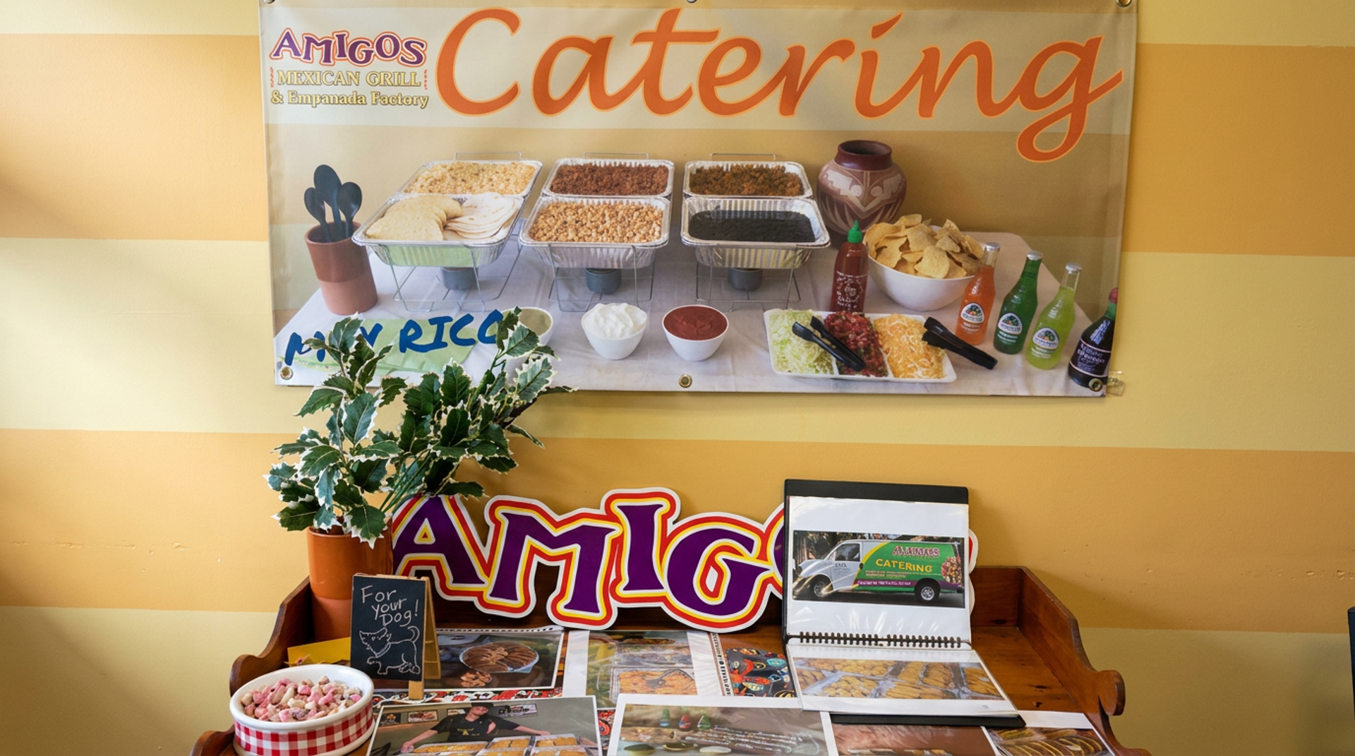 Fajita bar and empanadas for parties