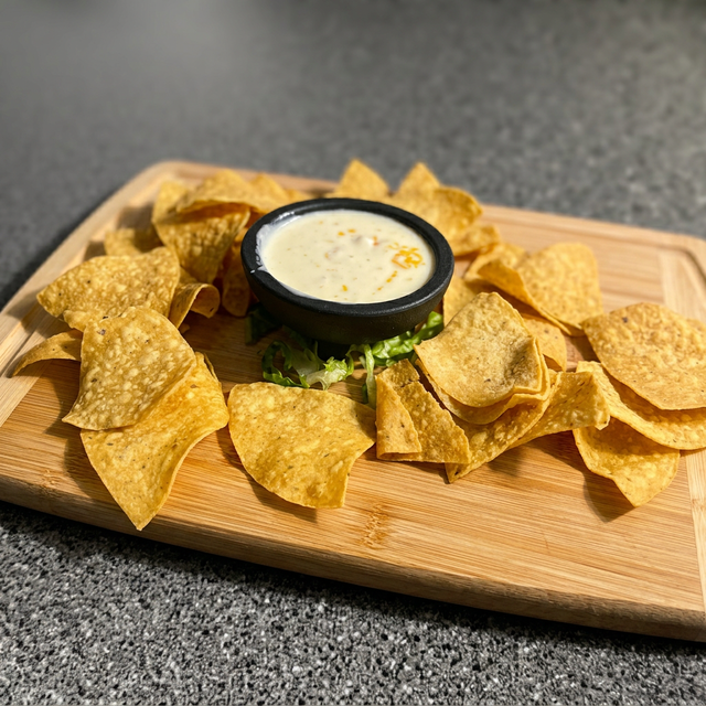 Cheese Dip and Chips.